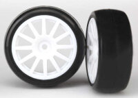 Slick-Reifen auf 12-Speichenfelge weiß (2)