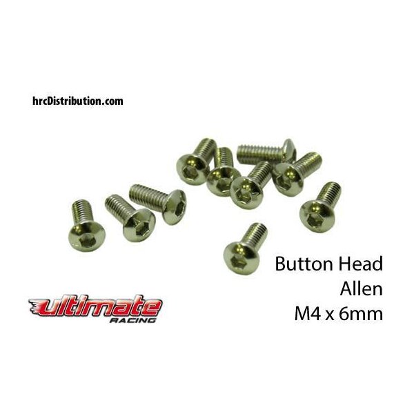 Schrauben M4x 6mm Halbrundkopf Hex 10 St.