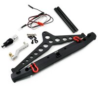 Aluminum Alloy Rear Bumper with LED Light Spare Tire...