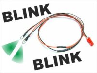 LED Ø 3mm Kabel blinkend (grün) 5-10V