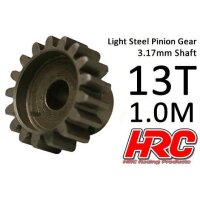 Motorritzel - 1.0M / 3.17mm Achse - Stahl - Leicht - 13Z
