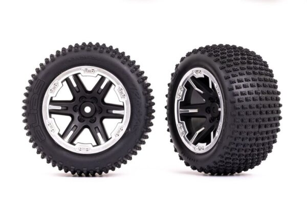 Alias Reifen auf RXT 2.8 Felgen schwarz & chrom hinten (2)