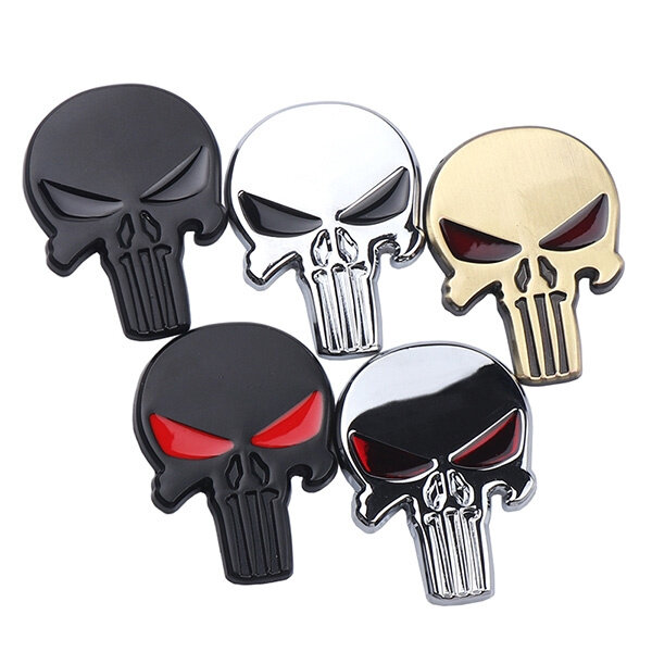 Metall Punisher Logo Diverse Farben 6x4.5x0.4cm
