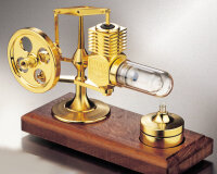 Stirlingmotor Gold montiert