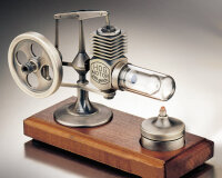 Stirlingmotor Altsilber montiert