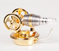 Stirlingmotor Twin Gold montiert