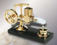 Stirlingmotor groß Gold montiert