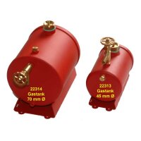 Gastank groß Ø 70 mm mit Nachwärmung