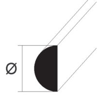 MRH-40 Halbrundstab 1x250mm (10)