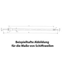 Schiffswelle M4 lg 236mm AØ 6mm