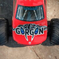 GORGON 4X2 MEGA 550 Brushed Monster RTR Rot mit Akku und...