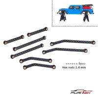 Carbon High Clearance Links Set for SCX24 Gladiator Links...
