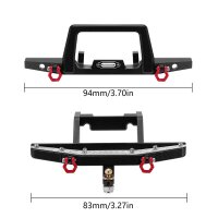 INJORA CNC Aluminum Front Bumper for 1/18 TRX4M Defender (4M-41) Front