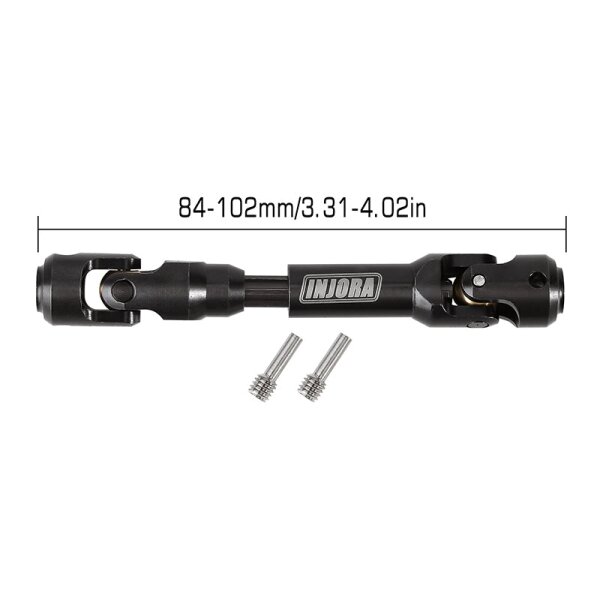 INJORA Steel Heavy-Duty Drive Shaft for 1/10 RC Car Crawler 84-102mm