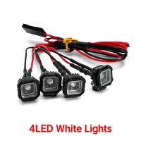INJORA Square LED Lights for 1/18 1/24 RC Crawlers White