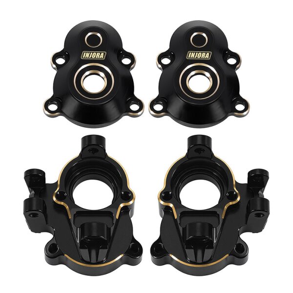 INJORA Brass Front Outer Portal Housings for 1/18 Redcat Ascent-18 Scout II Brushless APEX Steering Knuckles with Covers