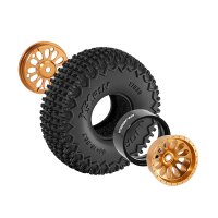 INJORA 0.75" 44*16mm Aluminum Wheels Set for 1/32 Redcat Ascent-32 (W7501) Gold