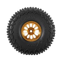 INJORA 0.75" 44*16mm Aluminum Wheels Set for 1/32 Redcat Ascent-32 (W7501) Gold