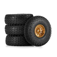 INJORA 0.75" 44*16mm Aluminum Wheels Set for 1/32 Redcat Ascent-32 (W7501) Gold