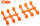 Querlenkerhalter Inserts Satz (0, 0.2, 0,4) Orange